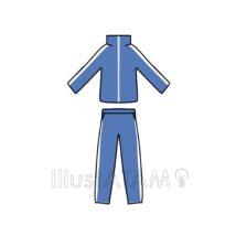 かわいいトレーニングウェア（青色）