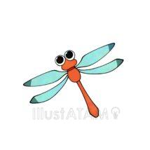 かわいいトンボ（赤色）
