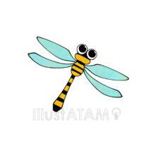 かわいいトンボ（黄色）