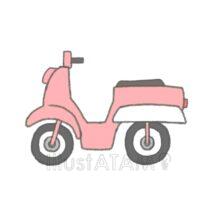 かわいいバイク（ピンク色）