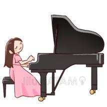 かわいいピアニスト（女性）