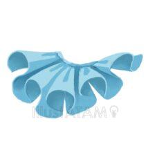 かわいいフリル（青色）