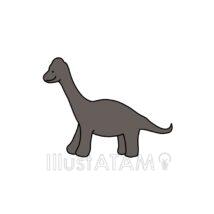 かわいいブラキオサウルス（茶色）