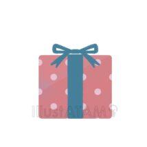 かわいいプレゼント（赤）