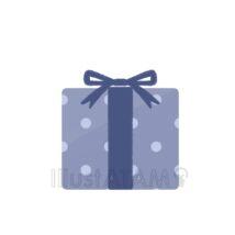 かわいいプレゼント（青）