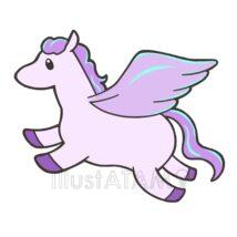 かわいいペガサス（紫色）