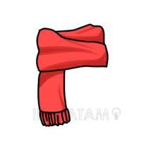 かわいいマフラー（赤色）