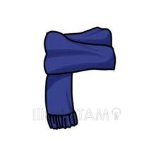 かわいいマフラー（青色）