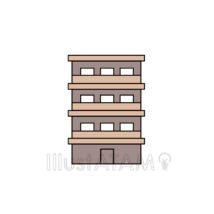 かわいいマンション（茶色）