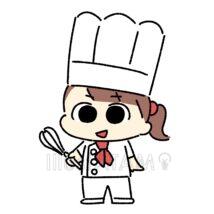 かわいいミニキャラ（パティシエ）