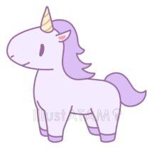 かわいいユニコーン（ピンク色）