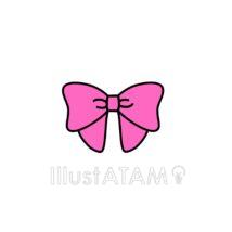 かわいいリボン（ピンク色）