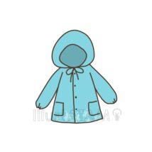 かわいいレインコート（青色）
