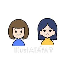 かわいい似顔絵（2人組）