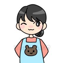 かわいい保育園の先生,ウィンク,エプロン,保育園,先生,女性のイラスト素材