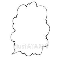 かわいい吹き出し（背景透過）