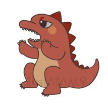 かわいい怪獣（赤色）