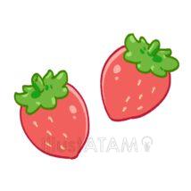 かわいい手書きのいちご（2個）