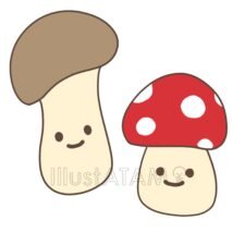 かわいい手書きのきのこ