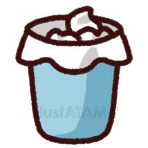 かわいい手書きのゴミ箱