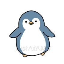 かわいい手書きのペンギン,かわいいペンギン,かわいい動物,ペンギン,動物のイラスト素材