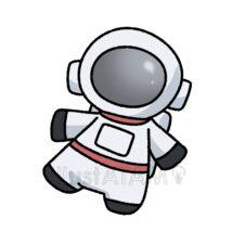 かわいい手書きの宇宙飛行士