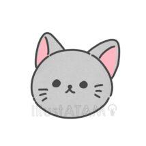 かわいい手書きの猫（黒猫）