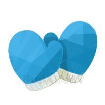 かわいい手袋（青色）