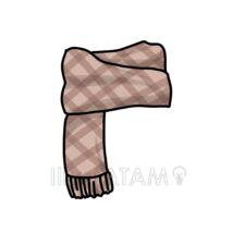 かわいい模様のマフラー