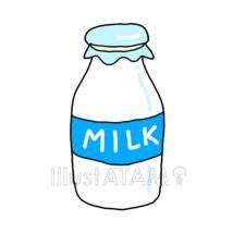 かわいい牛乳瓶