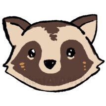 かわいい簡単なたぬき