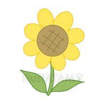 かわいい簡単なひまわり