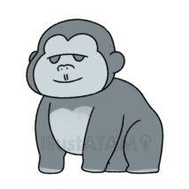 かわいい簡単なゴリラ