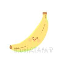 かわいい簡単なバナナ（笑顔）