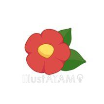 かわいい簡単な椿（小）