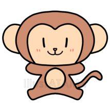 かわいい簡単な猿