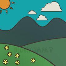 かわいい自然（丘）