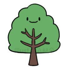 かわいい自然（丸い木）