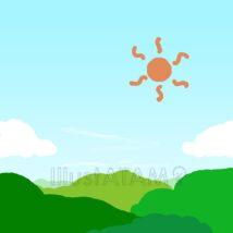 かわいい自然（山の風景）