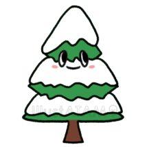 かわいい自然（雪の積もった木）