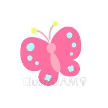 かわいい蝶々（ピンク色）