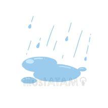 かわいい雨の日の水たまり