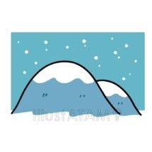 かわいい雪山