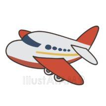 かわいい飛行機（赤色）