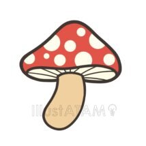 きのこ（水玉模様）