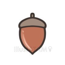 どんぐり（こげ茶色）