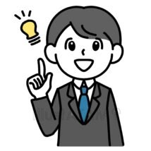 ひらめき（指差し・男性）