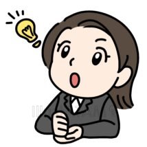 ひらめき（電球・女性）