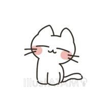 ほっこりした白猫