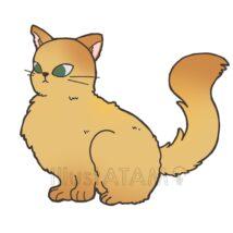 もふもふの猫（茶色）